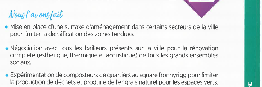 Extrait du programme 2020-2026 de la liste Saint-Cyr au cœur 
